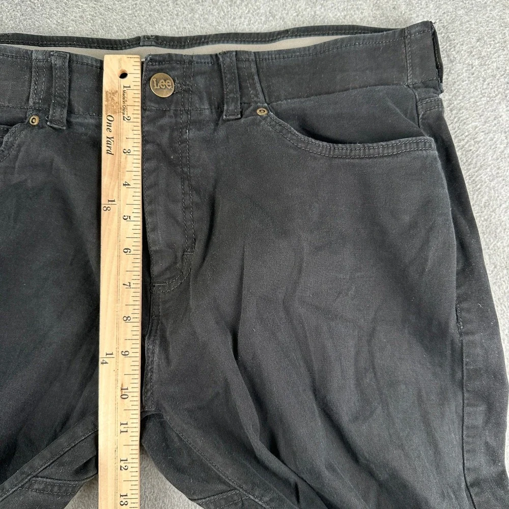 Lee Pants Mens 36x29 Slim Straight Black Stretch 2161537